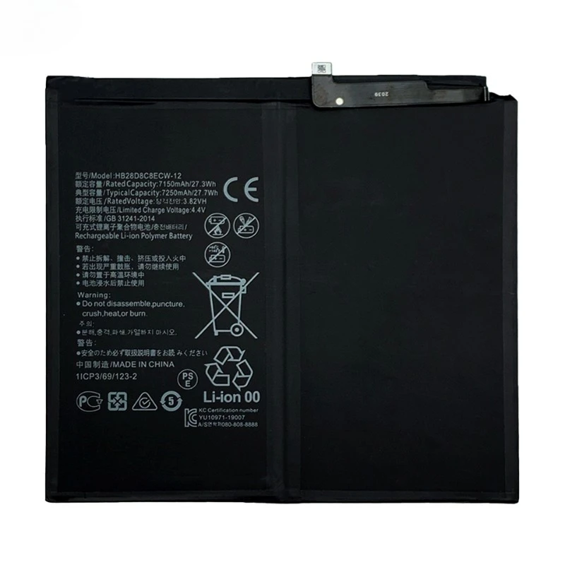 بطارية بديلة جديدة عالية الجودة 3.82 فولت 7150 مللي أمبير في الساعة HB28D8C8ECW-12 لهواوي MatePad Pro MRX-AL09 AL19 W09 MatePad 10.4 #2