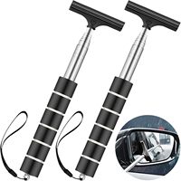 Portable Rainy Glass Window Cleaning Tool Wiper Extendable Handle Car Side Mirror Squeegee Telescopic Rearview Mirror Squeegee