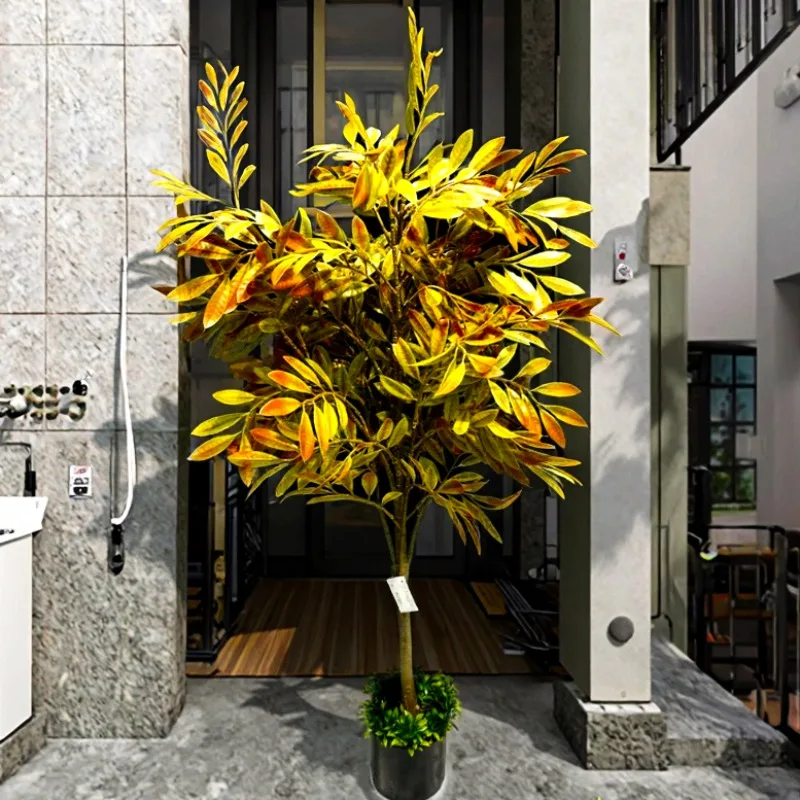 Indoor/outdoor artificial olive tree for greening plastic simulation pot green olive tree landscape