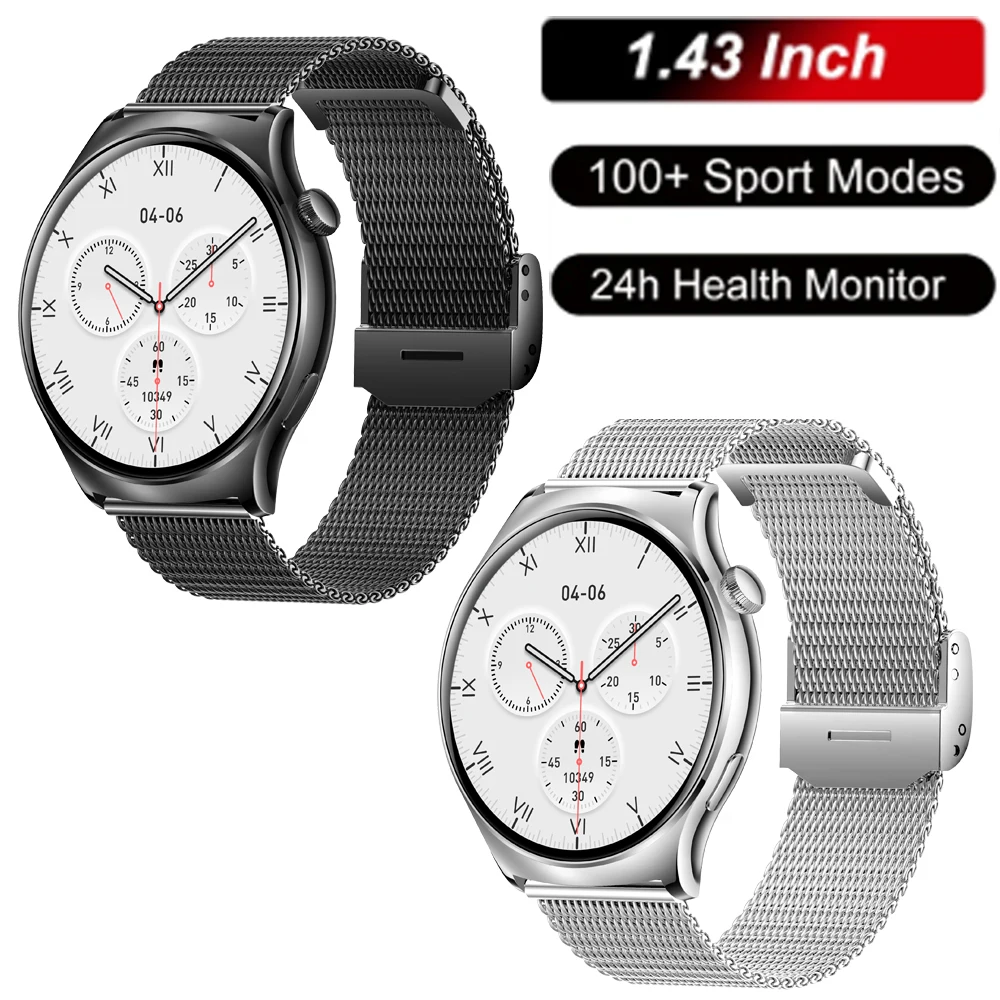 2023 New Smart Watches Always-on Display World Time Stress Index Sport Fitness Tracker  For HONOR X7a POCO F3 Huawei P50EMen