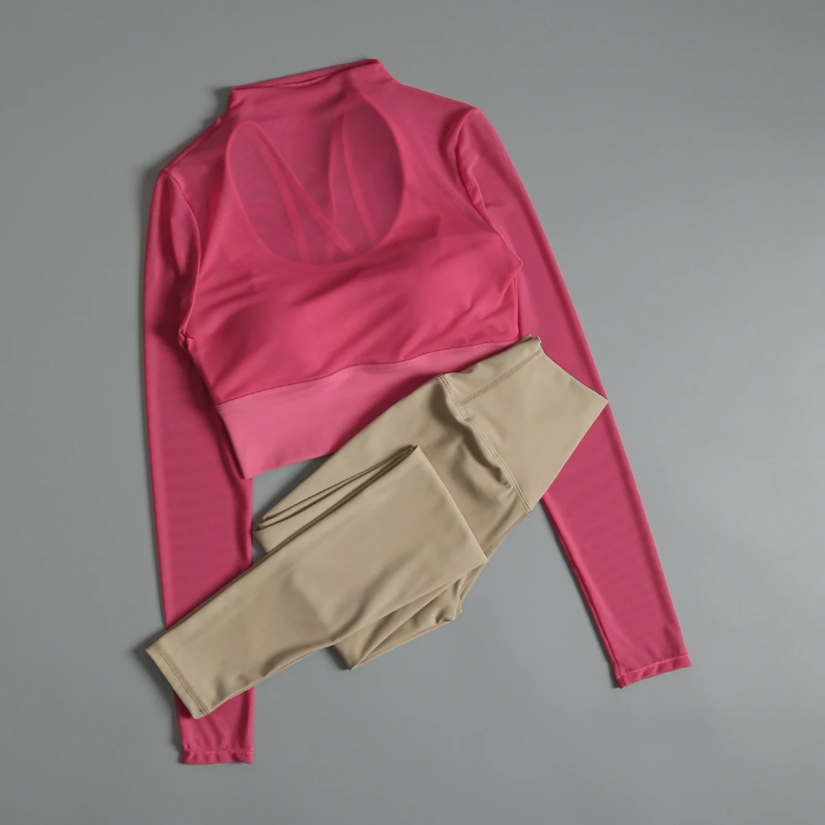 Terno de fitness para mulheres no outono profissional de secagem rápida manhã jogging terno high-end sentido com almofada no peito malha sexy esportes