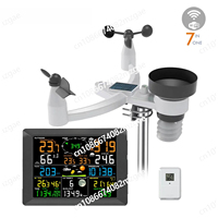 0320-025T 7-in-1 WiFi Weather Station Solar Remote Monitoring Temperature Humidity Wind Speed  Rain UV 8 Temperature Sensors