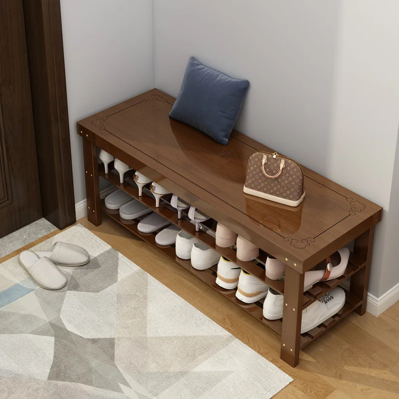 AOLIVIYA Door Entrance Shoe Rack With Seat Bench Changing Stool Storage Cabinet Home Sit Non Slip Entry Hall Stool