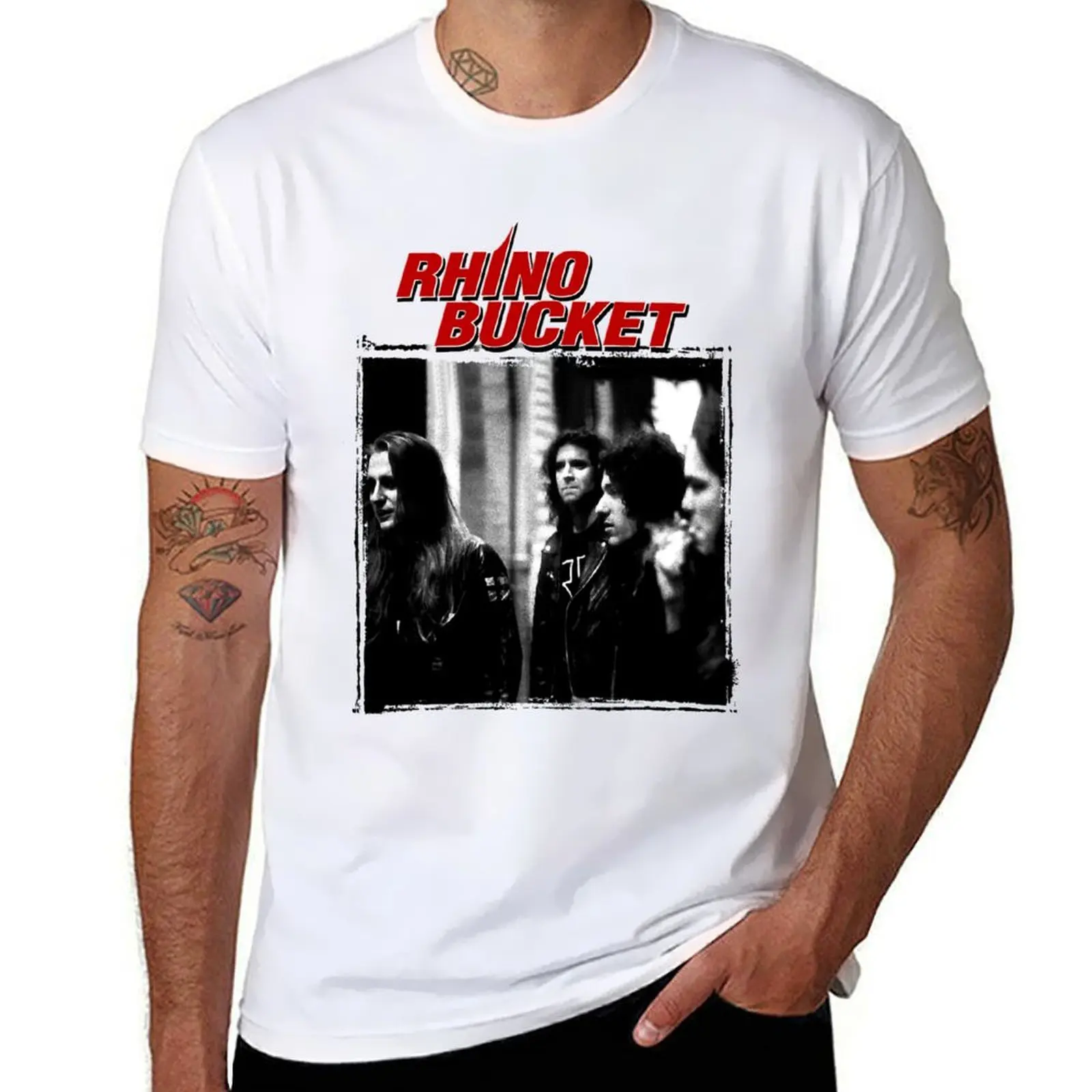 وحيد القرن دلو تي شيرت تي شيرت رجل عادي رجل تي شيرت القطن الثقيل تي شيرت للرجل حزمة القطن تي شيرت #1