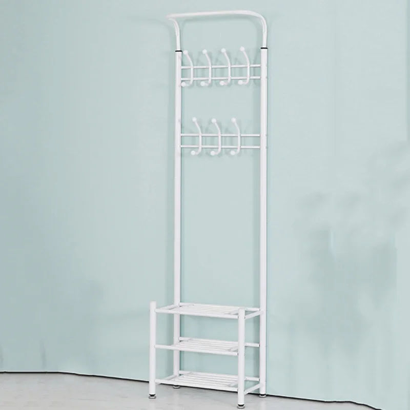 Metal Floor Standing Coat Rack Clothing Design Bedroom Shoe Rack Clothes Hangers Hallway Space Saver Perchero Pie Room Furniture