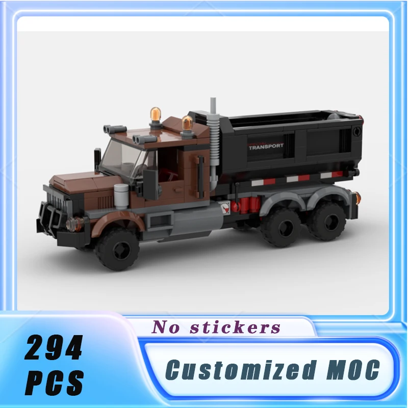 City Vehicle Classical Gravel Truck Building Blocks Model Bricks Display Collection Children's Toys Gifts 294PCS