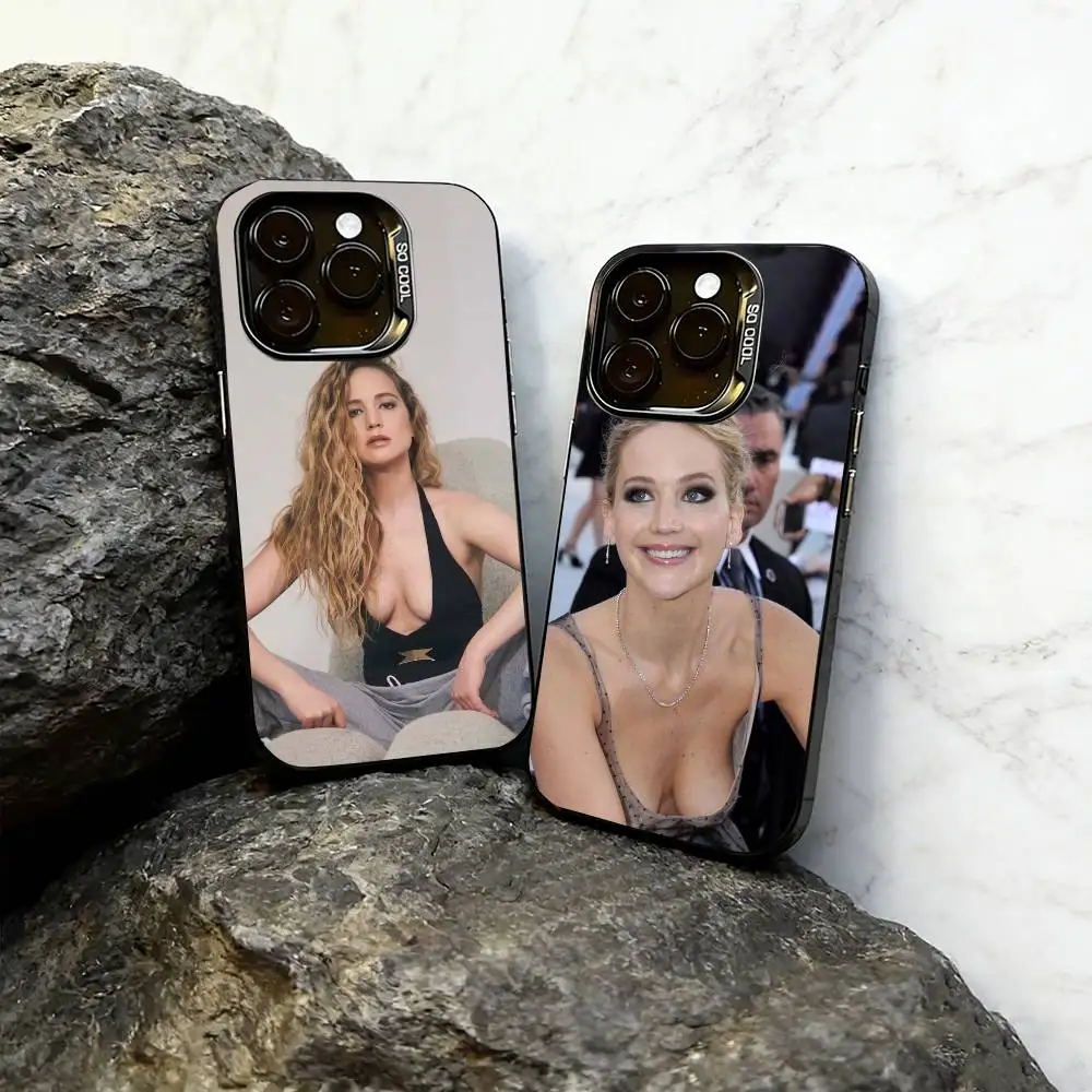 

Jennifer Lawrence Phone Case For iPhone 17,16,15,14,13,12,11 Plus,Pro Max,XS,Colorful Silver Phone case Funda Cover