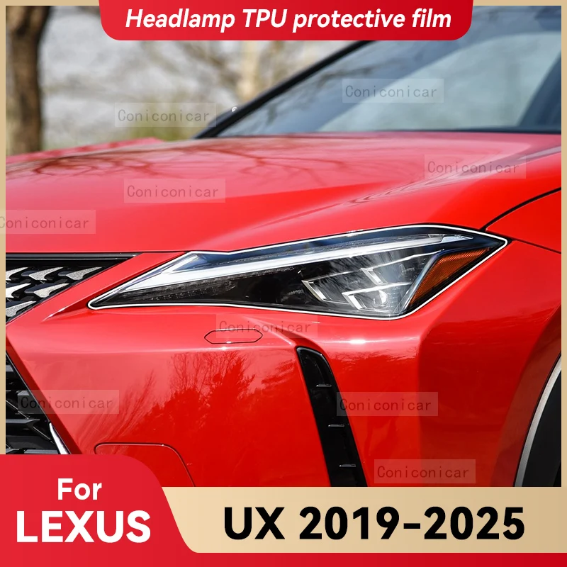 

For LEXUS UX 2019-2025 2024 Car Headlight Transparent TPU Protective Cover Film Front Light Tint Change Color Sticker
