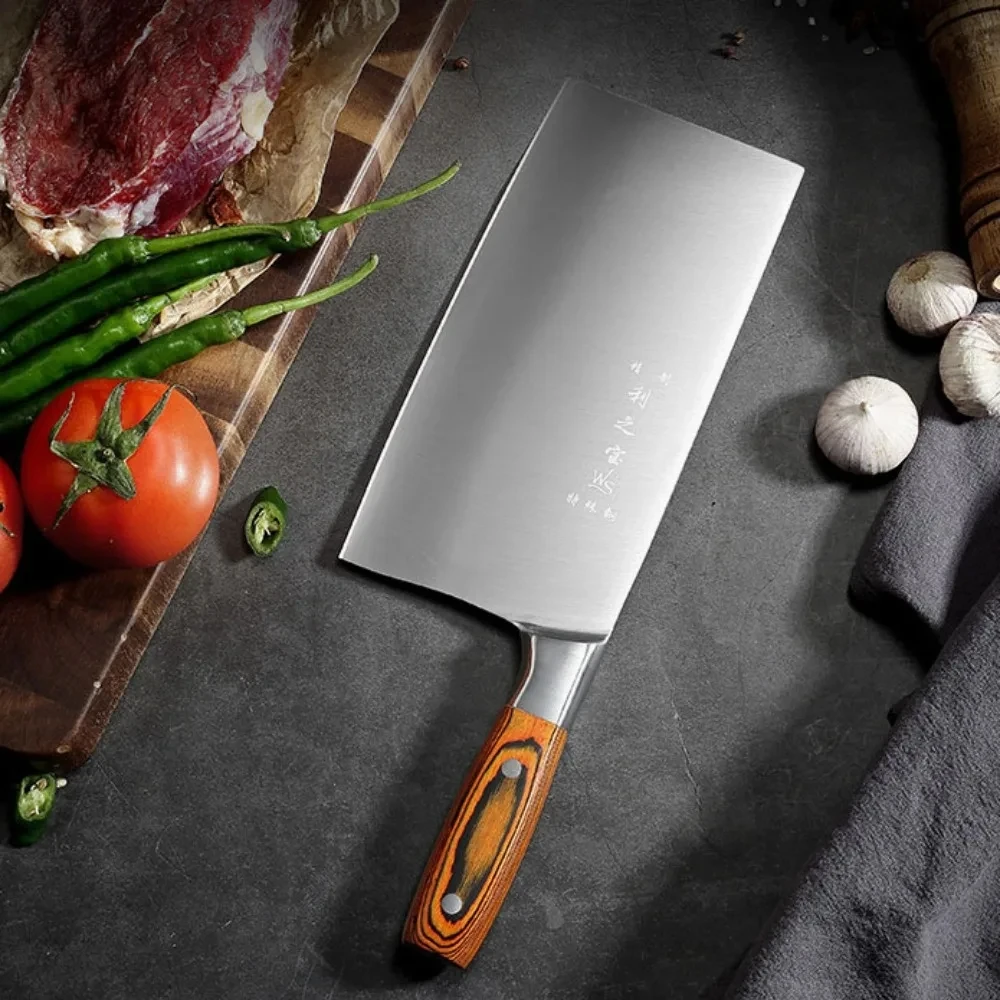 Stainless Steel Kitchen Cleaver Knife Dual-purpose Slicing Chopping Knife Stainless Chef\'s Slicing Knives coltello tascabile