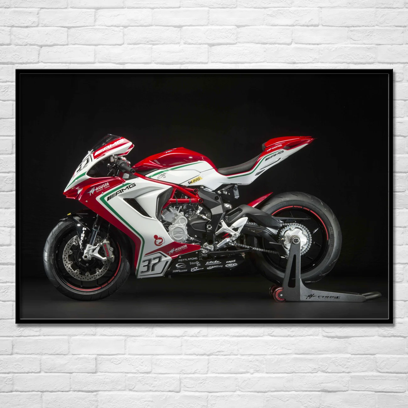 Superbike MV Agusta F3 675 RC Motorcycles 4K Wallpaper Posters Wall Art Canvas Prints Modern Painting for Home Room Decor