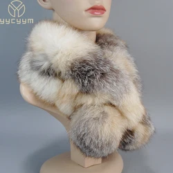 Female Real Fox Fur Scarf Winter Warm Genuine Knitted Fox Fur Scarves Ladies Luxury Black New Arrival Fashionable Soft Scarfs