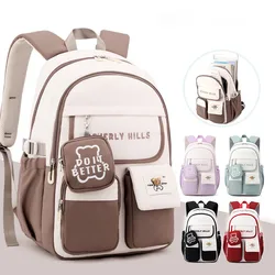 Série animal Sacos escolares com bolsa para meninas, mochila para meninas adolescentes, impressão de ursos, mochila para crianças, mochilas universitárias, 2024