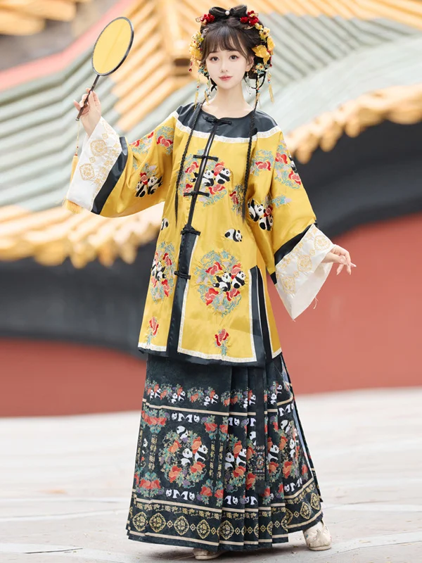 nouveau-ensemble-original-qing-dynas-court-sle-pour-femmes-panda-geant-brode-tresor-national-version-reamenagee-han-tang-dr-w