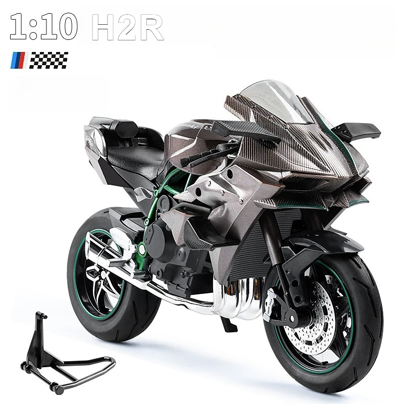 

1:10 H2R Motorcycle Display Model Simulation Alloy Motorcycle Ornament Children's Collection Gift Toy