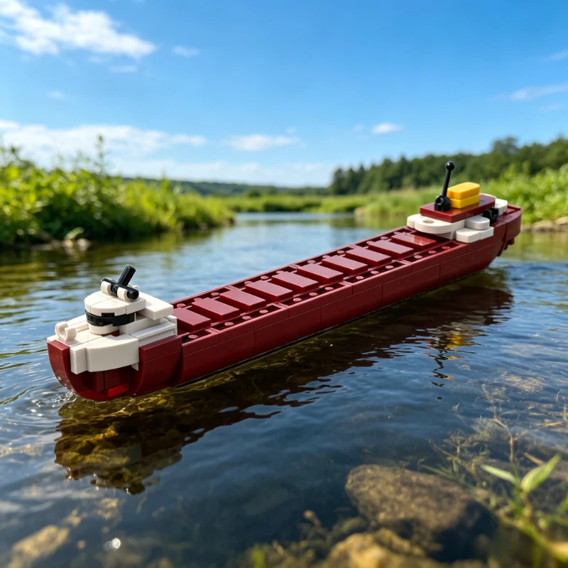 

Realistic Historic Great Lakes Bulk Carrier MOC Brick Set Vintage Cargo Ship Model Unique Table Decor Present for Collectors