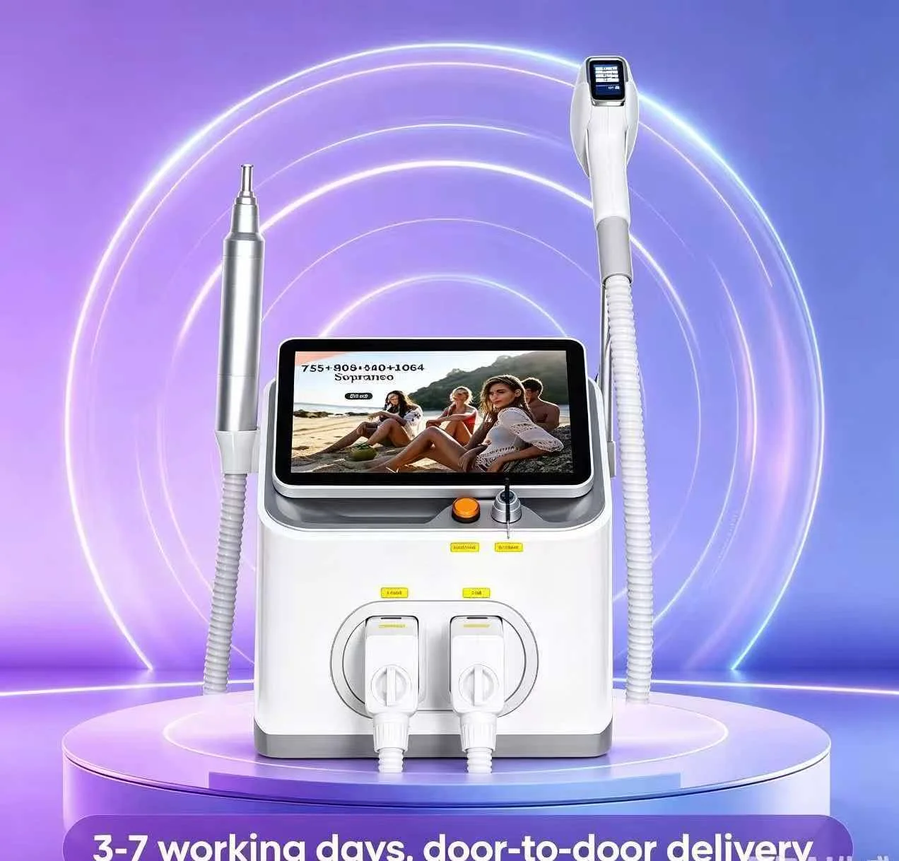 2IN1 4Waves Diode Lase Professional Hair Removal Machine 5000W 10Bars  Picosecond Qswitch ND YAG 1064NM Tattoo Removal Machine