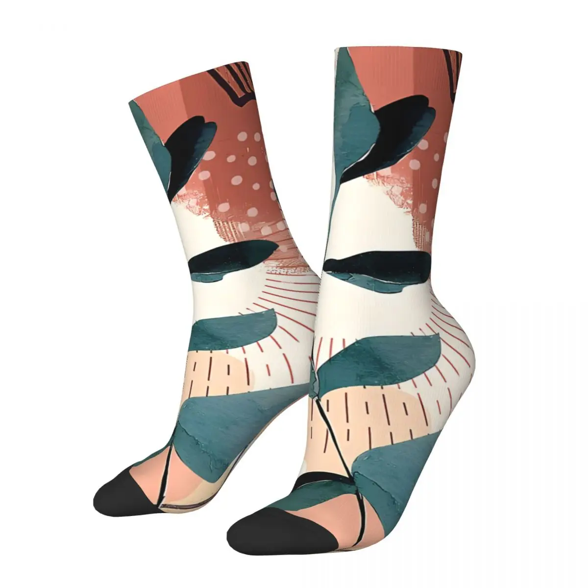 Men's Socks Eucalyptus Watercolor Branch Tropical Minimalist Art Vintage Boho Aesthetic Harajuku Crew Sock Gift Pattern Printed