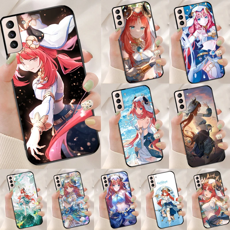 Genshin Impact Nilou Funda Case For Samsung Galaxy S25 Ultra S9 S10 S20 FE S21 S22 S23 Plus S24 Ultra Phone Cover