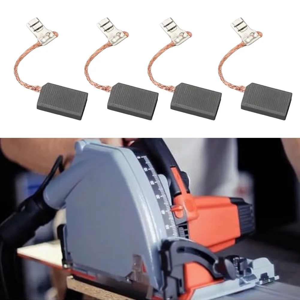 2 Pairs 5x10x17mm Wear Resistant Carbon Brushes Electric Motor Replacement Spare Brushes Power Drill Grinder Power Tool Motor