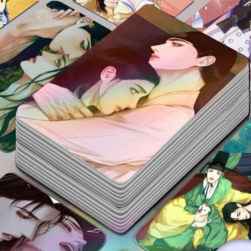 

30/50PC Korean BL Manhua‌ Taming The Tiger Male Male Love The Ghost's Nocturne Cute Boys Comic Double-side Print 3 Inch Card