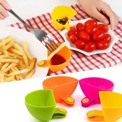 Plate Clip On Holder Assorted  Clip Container Dish Colorful  Holders Plate Grab Clip-On Bowl For Tomato Sauce Salt