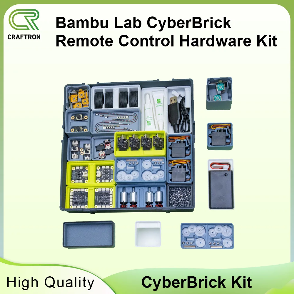 

Bambu Lab CyberBrick Remote Control Hardware Kit Racing Robot DIY Assembly Toy 3D Printed Model Components
