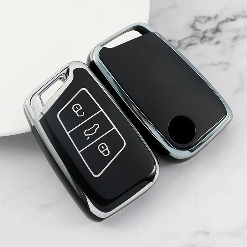 For VW Golf 6 Golf 7 GTI POLO T-Cross Touran Tiguan Skoda Octavia Rapid Kodiaq Fabia Seat Ibiza Leon Car Remote Key Case Cover
