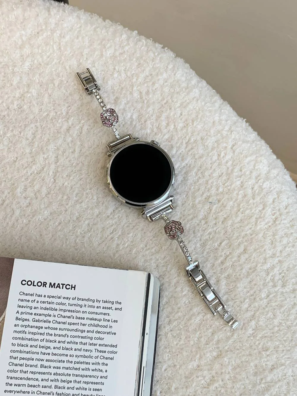 ممتاز 20 مللي متر 22 مللي متر 18 مللي متر سوار ربط حزام لساعة سامسونج جالاكسي 7 FE 5 Pro 4 6 زهرة الكاميليا الفرقة 44 مللي متر 40 مللي متر حلقة معدنية