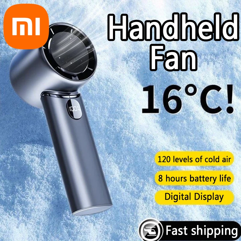 مروحة Xiaomi المحمولة، مروحة عالية السرعة، مروحة محمولة خارجية محمولة، نموذج شحن محمول، نموذج شاشة ديجيتال، طاقة الرياح العالية
