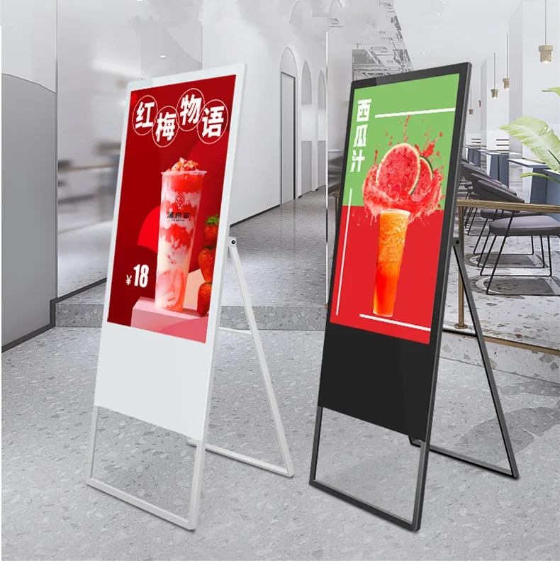 Portable 49Inch LCD Advertising Display Digital Signage Billboard HD Kiosk Animation Cloud-Based CMS for Indoor/Semi-outdoor Use