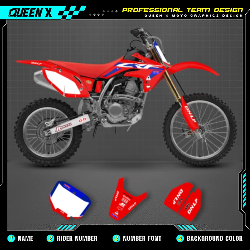 

Queen X MOTOR Custom Team Graphics Decals Stickers Kit For Honda CRF 2007 2008 2009 2010 2011 2012 2013 2014 2015 -2020 CRF150R
