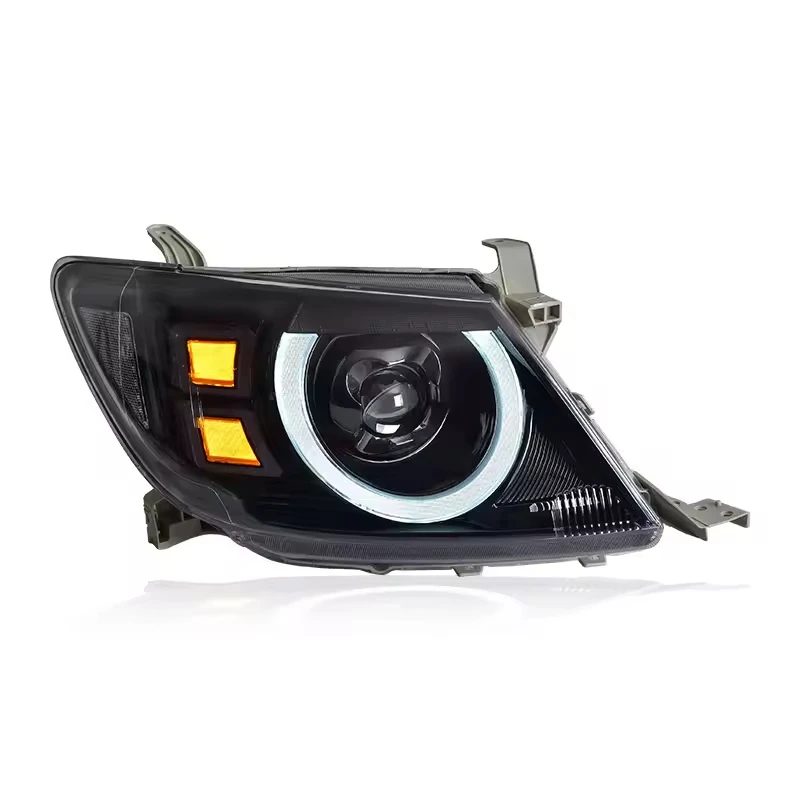 For Toyota Hilux Headlight Assembly 2008-2011 Dual Beam Lens DRL LED Turn Signal Upgrade Kit Enhanced Nighttime Visibility