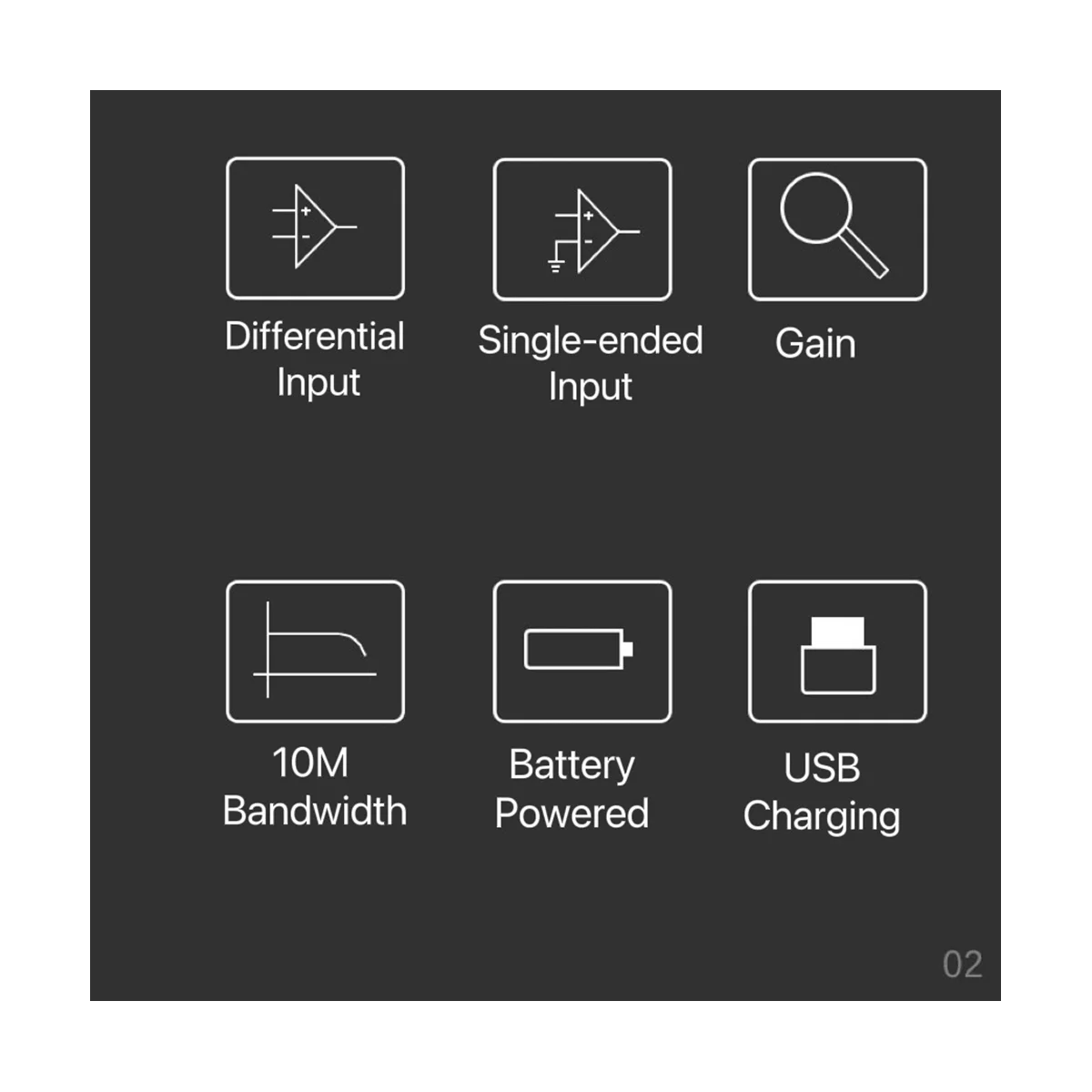 Imagem -02 - Bandwidth Osciloscópio Diferencial Ganho Dividir Sondas Medição de Sinal Elétrico Ferramenta 100x Amplificador de Sinal 10m