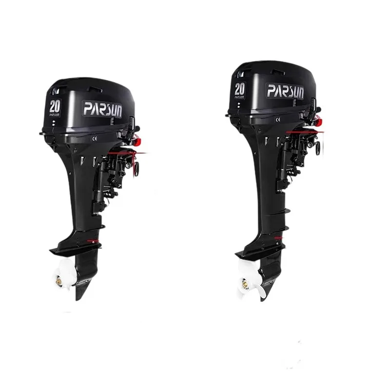 Motore fuoribordo ad albero corto/lungo a 2 tempi da 20 HP, motore marino ad alta potenza da 276 cc per canottiere gonfiabili, piccole motoslitte