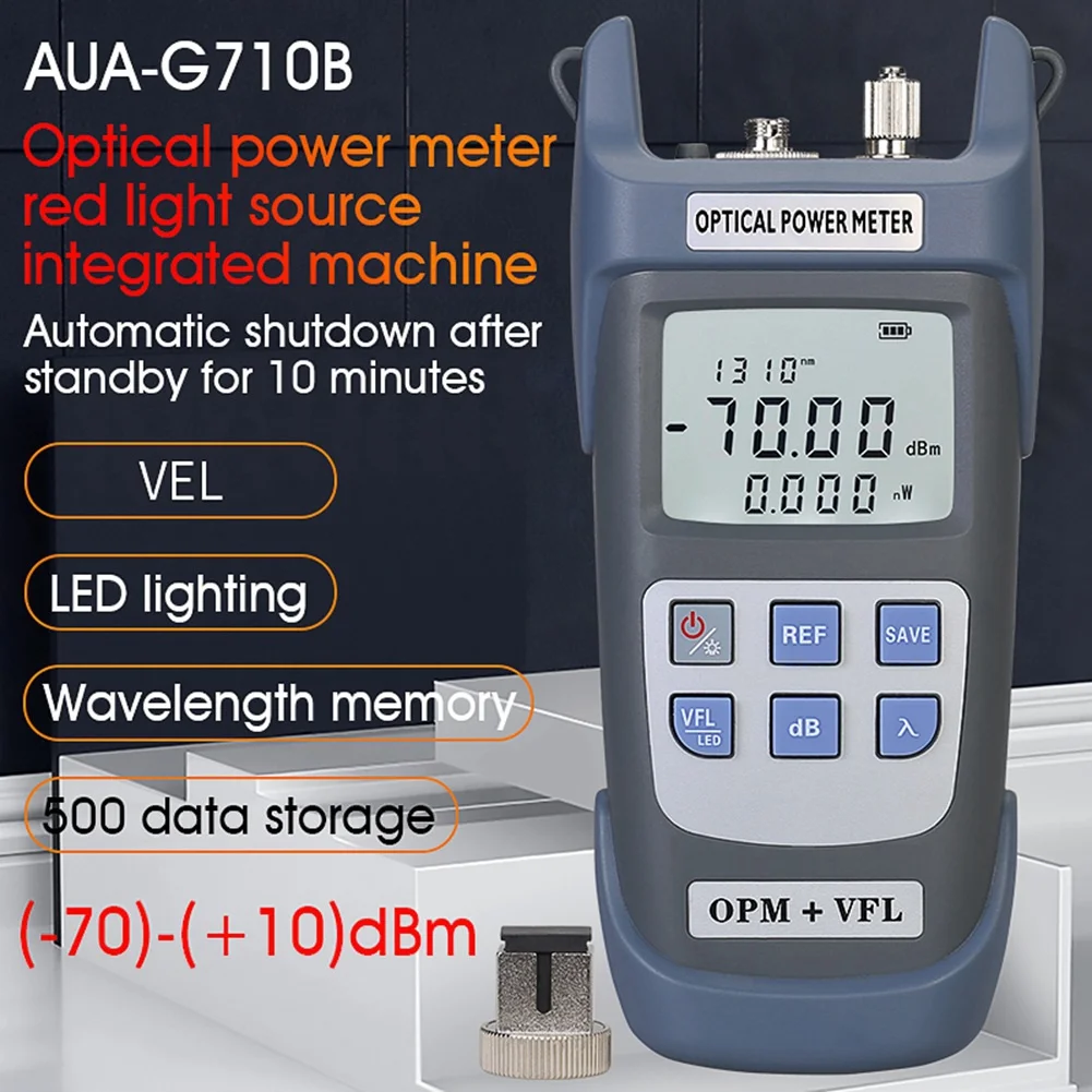 AUA-710B optischer Leistungs messer mit optischem Faser tester 10km vfl 10mw