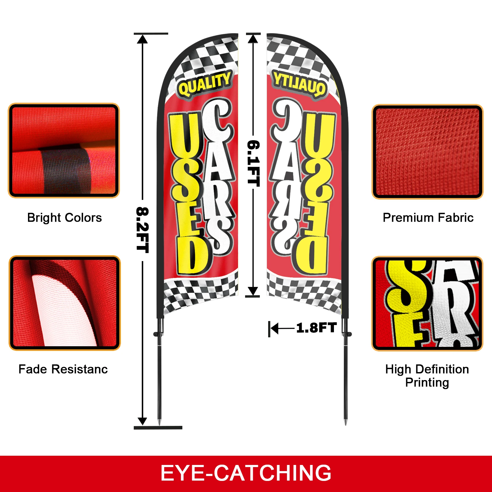Ffflag-旗竿、広告屋外バナー、ビジネスおよびストアフロント用の装飾、280cm、1個