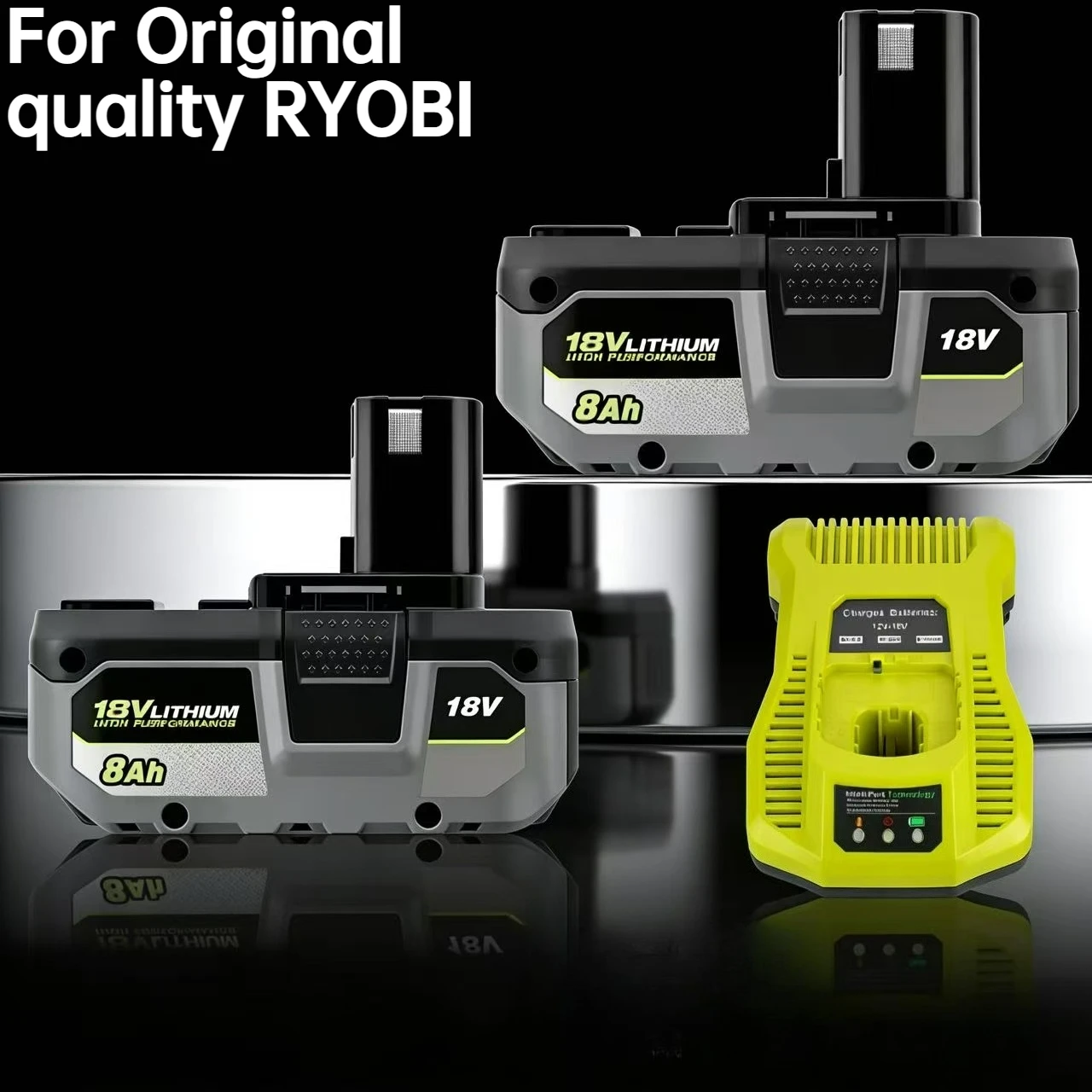 

8Ah For RYOBI 18V One+ Plus Li-Ion Replacement For Ryobi P108 P107 P108 RB18L50 RB18L20 Power Tool Rechargeable Battery