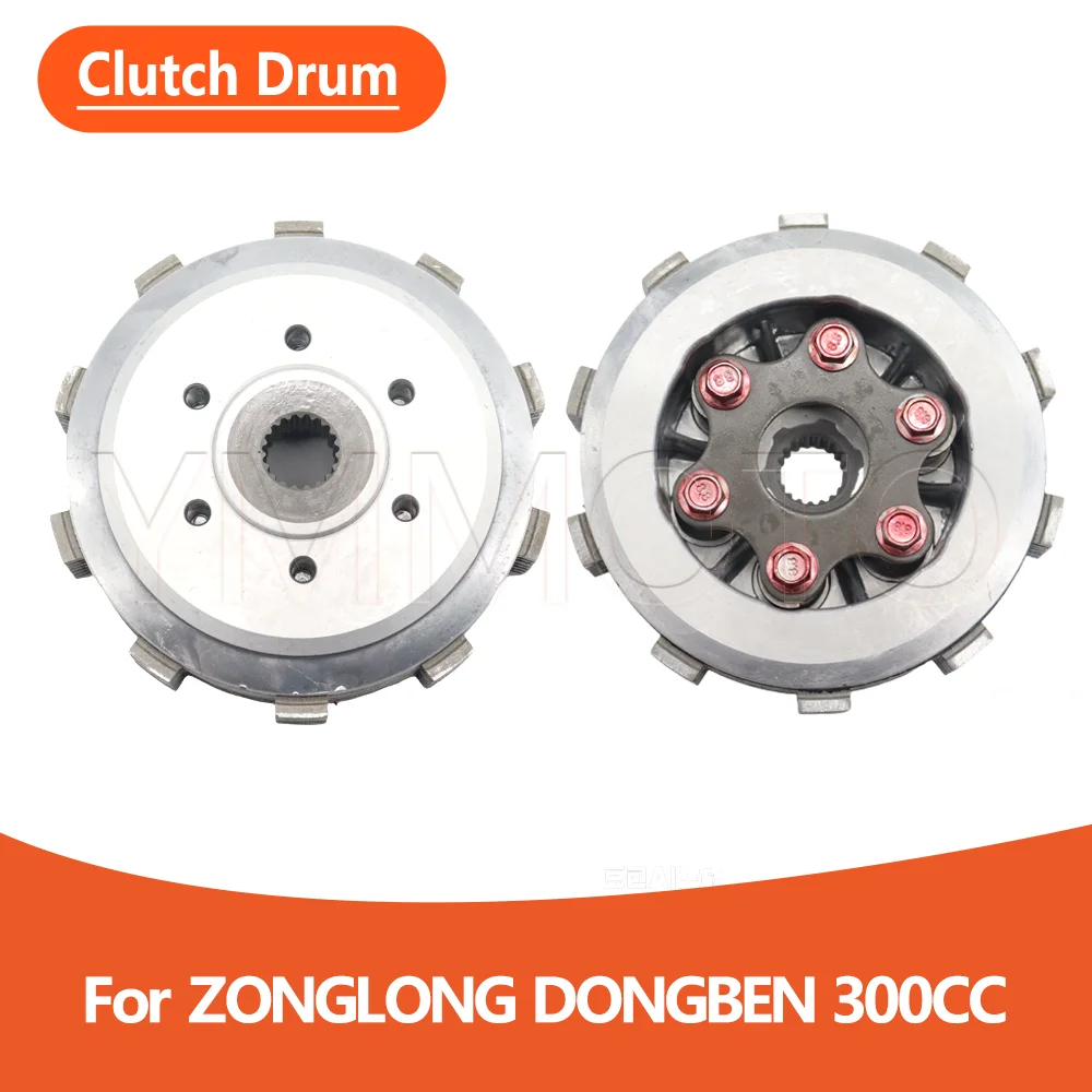 

For ZONGLONG DONGBEN 300CC 300 CC Motorcycle Engine Clutch Assembly Disc Plate Clutch Drum Kit