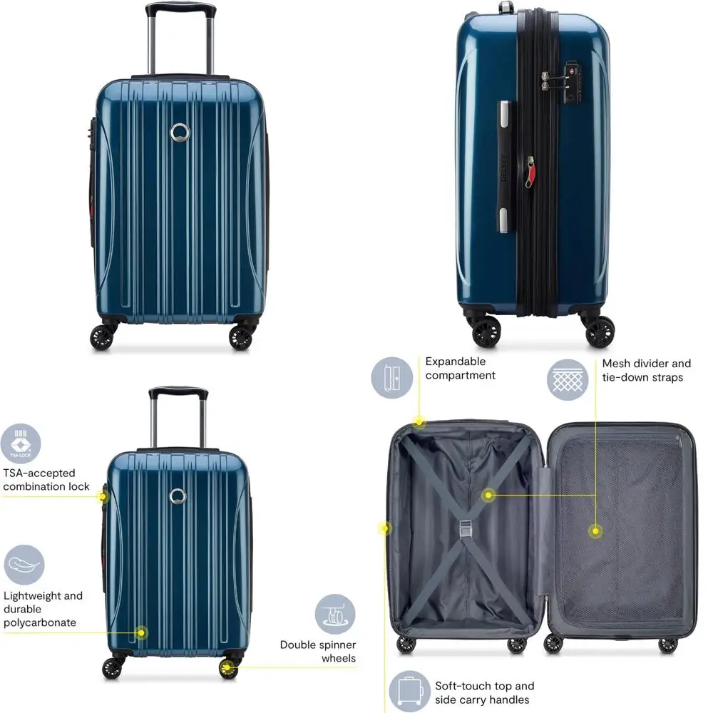 

Ручная кладь 21-дюймового бирюзового цвета, расширяемый спиннер с аэрогрильной стороной для путешествий