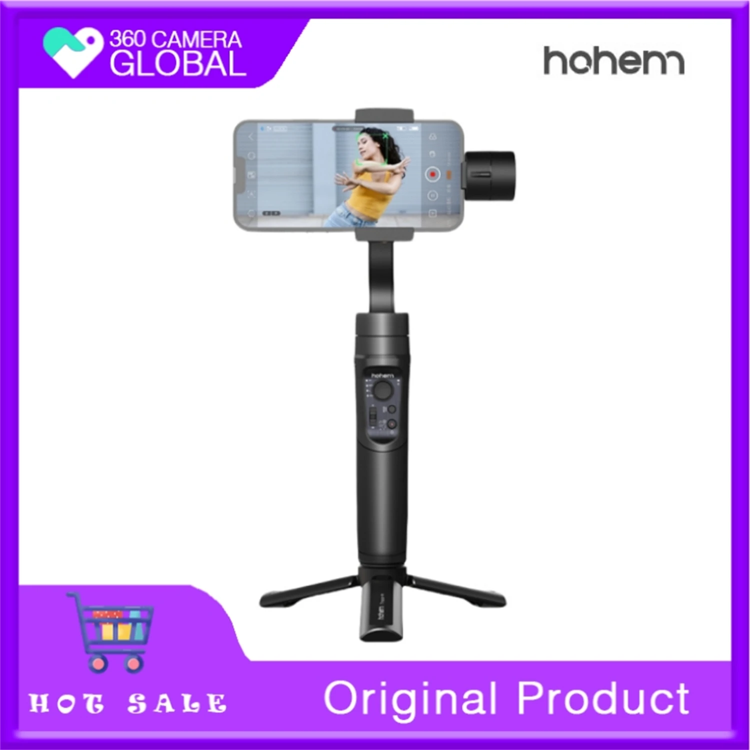 

Hohem M5S mobile gimbal, handheld anti-shake three-axis balance stabilizer, intelligent face tracking shooting