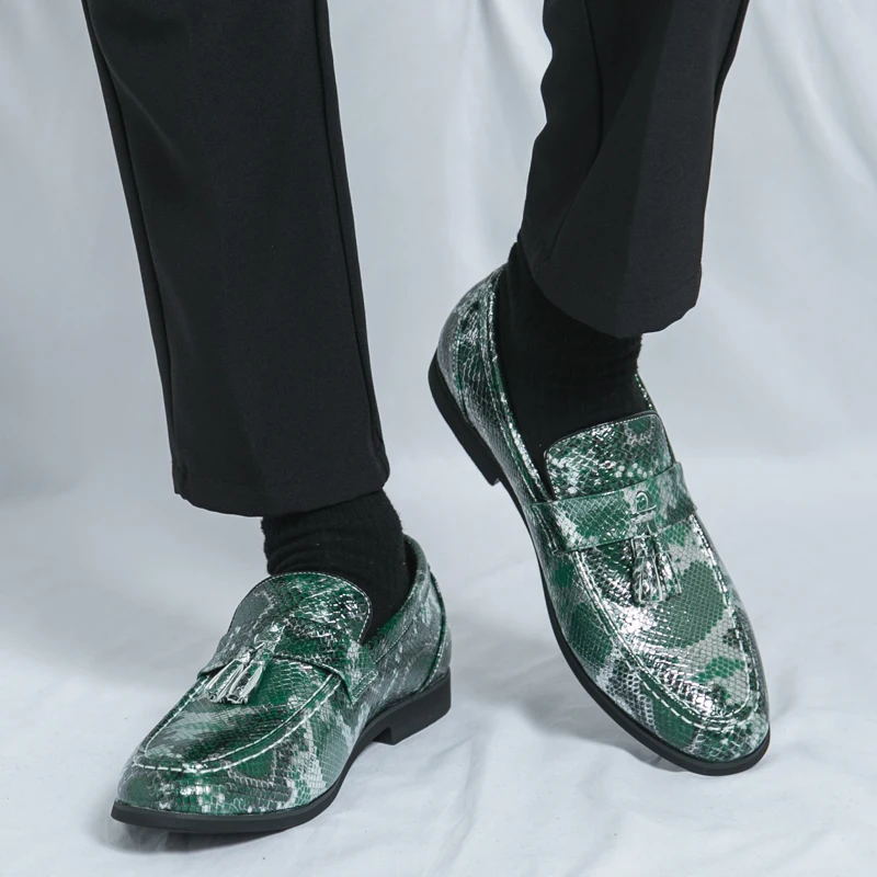 

Men Loafers Shoes with Tassel Decoration Fashionabl Comfortabl Wear-resistant Men Business Casual Shoes