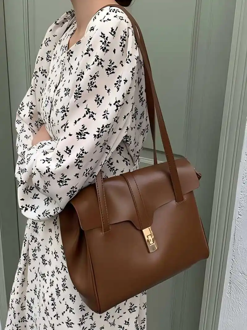 CGCBAG-Sac à Main en Cuir PU pour Femme, Fourre-Tout de Luxe de Styliste, Simple, Solide, Capacité de Lage, Haute Qualité