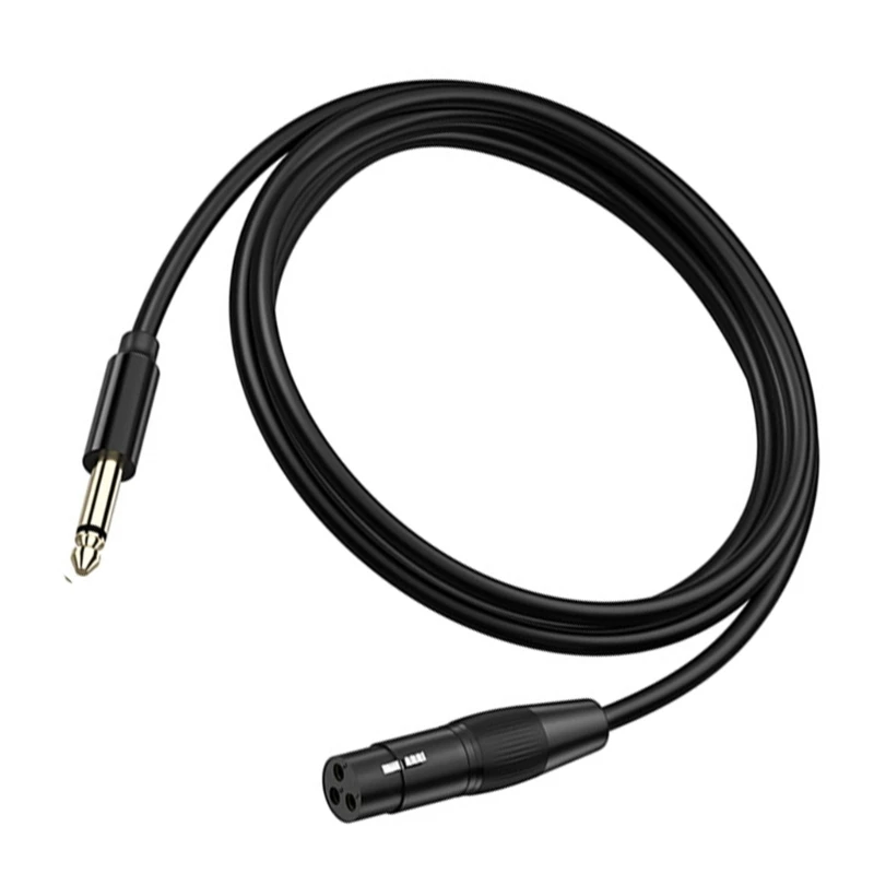 Câble femelle 3 broches vers mâle 6,35 mm, prise mâle 6,35 mm vers câble stéréo femelle 3 broches
