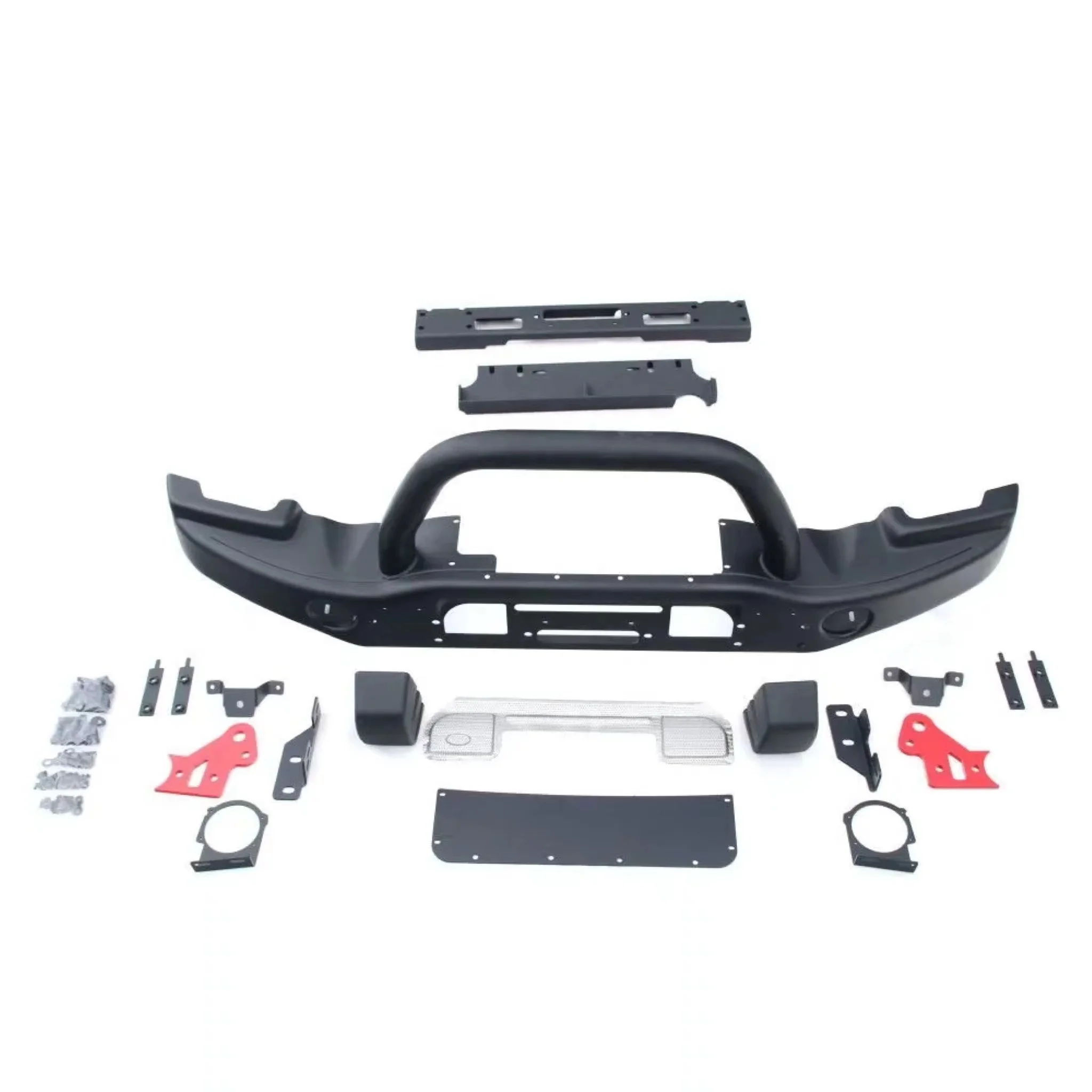 

Front Bumper with Winch Cradle,Bullbar,Tow Rings for 07-17 jeep Wrangler JK/JKU