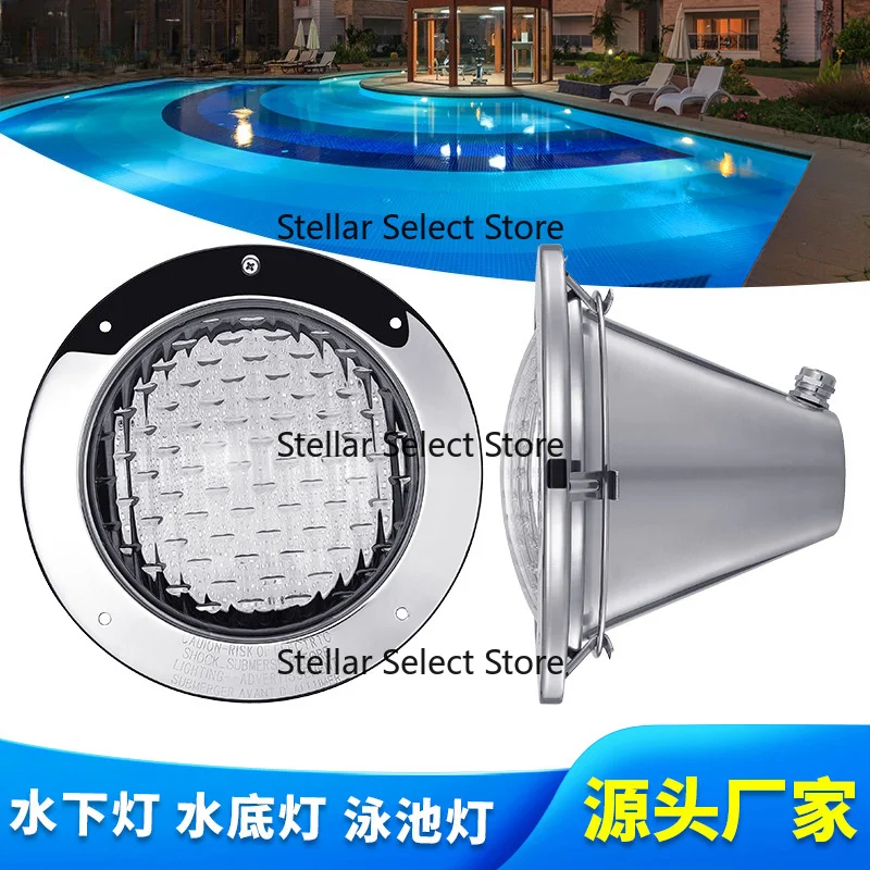 LED Pool Wall-Mounted Light Stainless Steel 304/316 Spotlight with Replaceable Bulb and Embedded Underwater Fixture