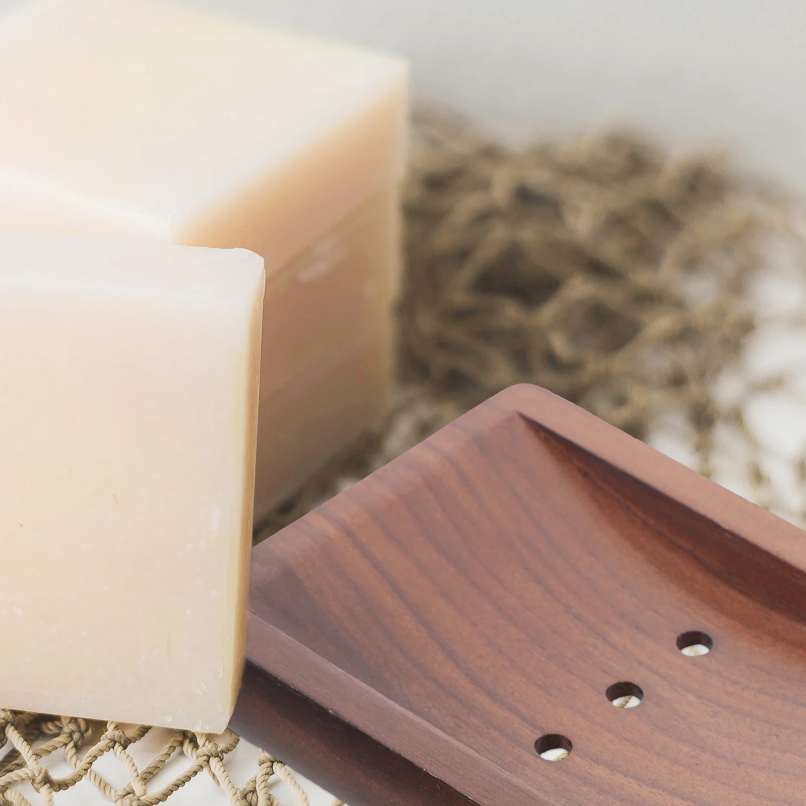 

Wooden Holder Draining Plate Anti-Slip Soap Tray Storage Rack Bathroom Kitchen Home Stand Drying Container Creative Bar
