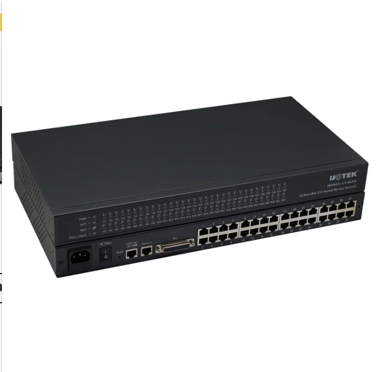 UT-6632C Industrial Ethernet To 32 Serial Port RS-232 Rack Mounted Serial Port Server