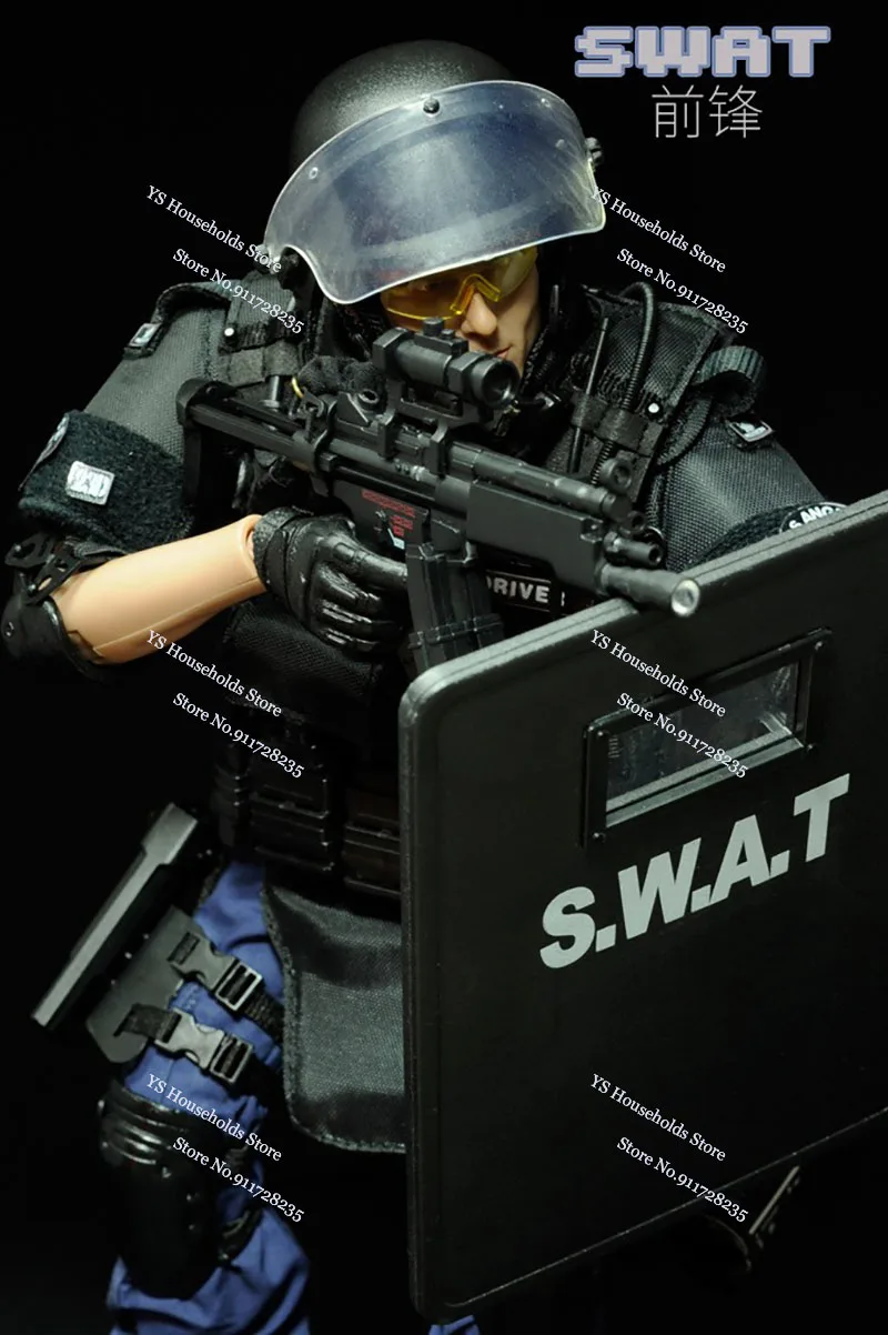 3 Styles Boys Gifts 1/6 SWAT Man Action Figure 30cm PVC Assaulter Attacker Breacher Point Soldier Model  Fans Collection Toys