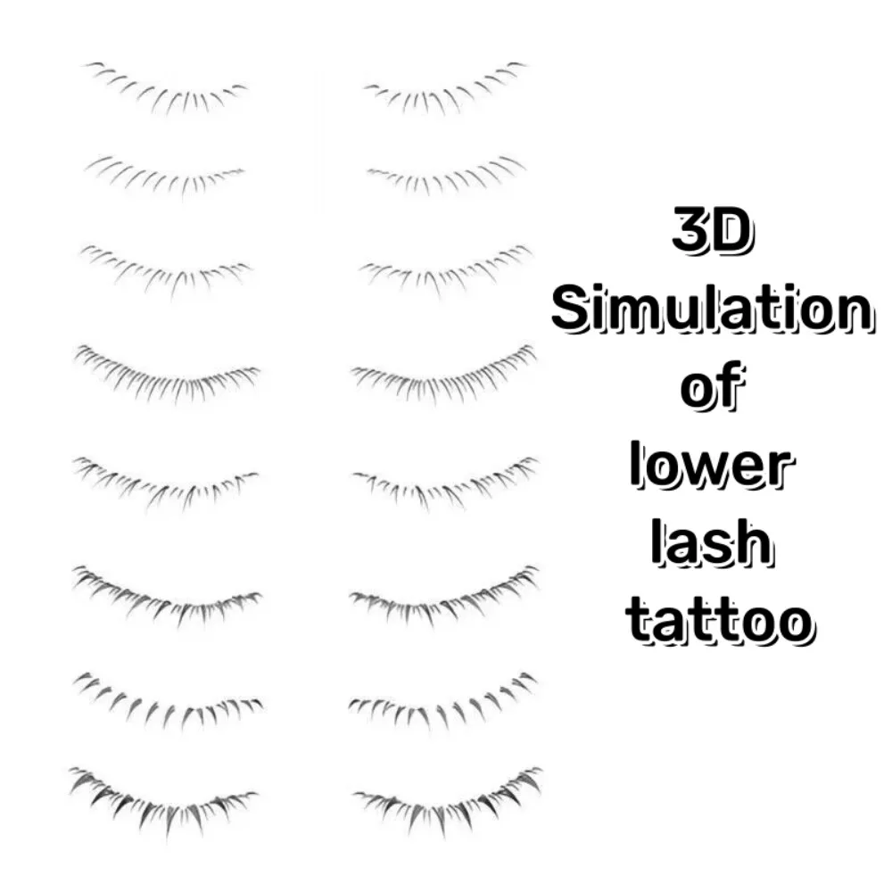 Onderste Wimper Tattoo Langdurige Waterdichte En Zweetbestendige Simulatie 3d Valse Wimper Vergroot Dubbele Wimpersticker Onder Het Oog