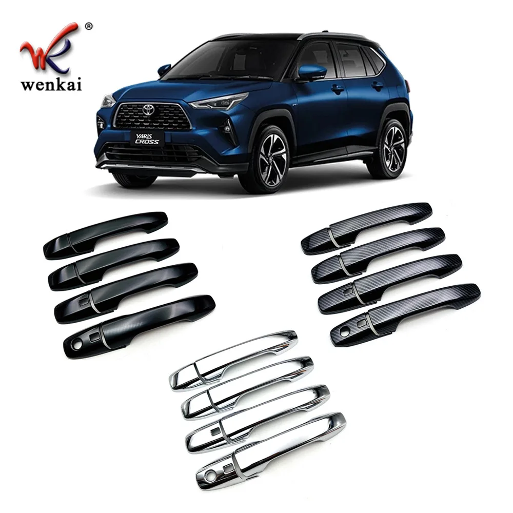 For Toyota Yaris Cross 2023 Door Handle Cover Cap Sticker Chrome Accessories 8PCS